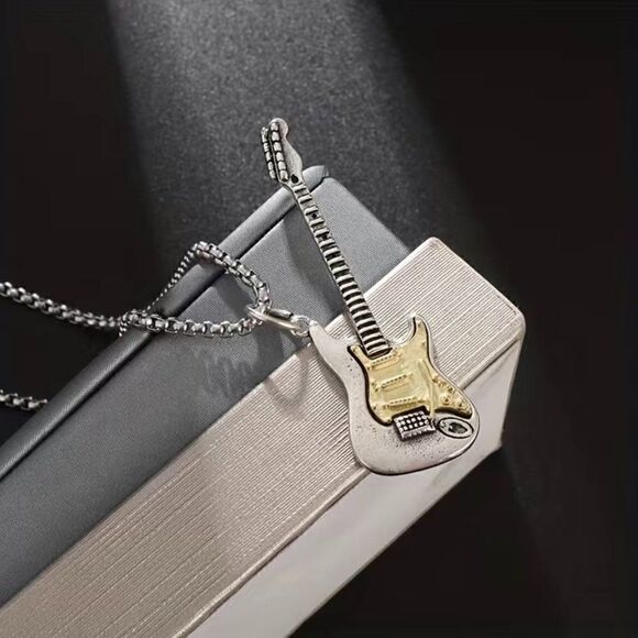 Large Guitar Rocker Necklace #737 - Picture 3 of 12